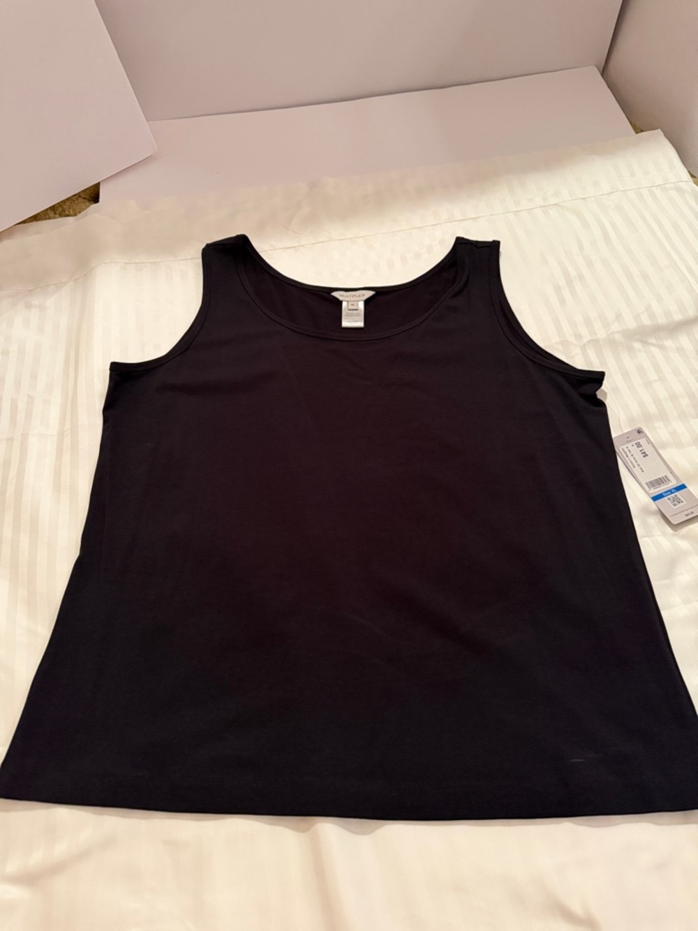 Multiples Black Scoop Neck Tank Top